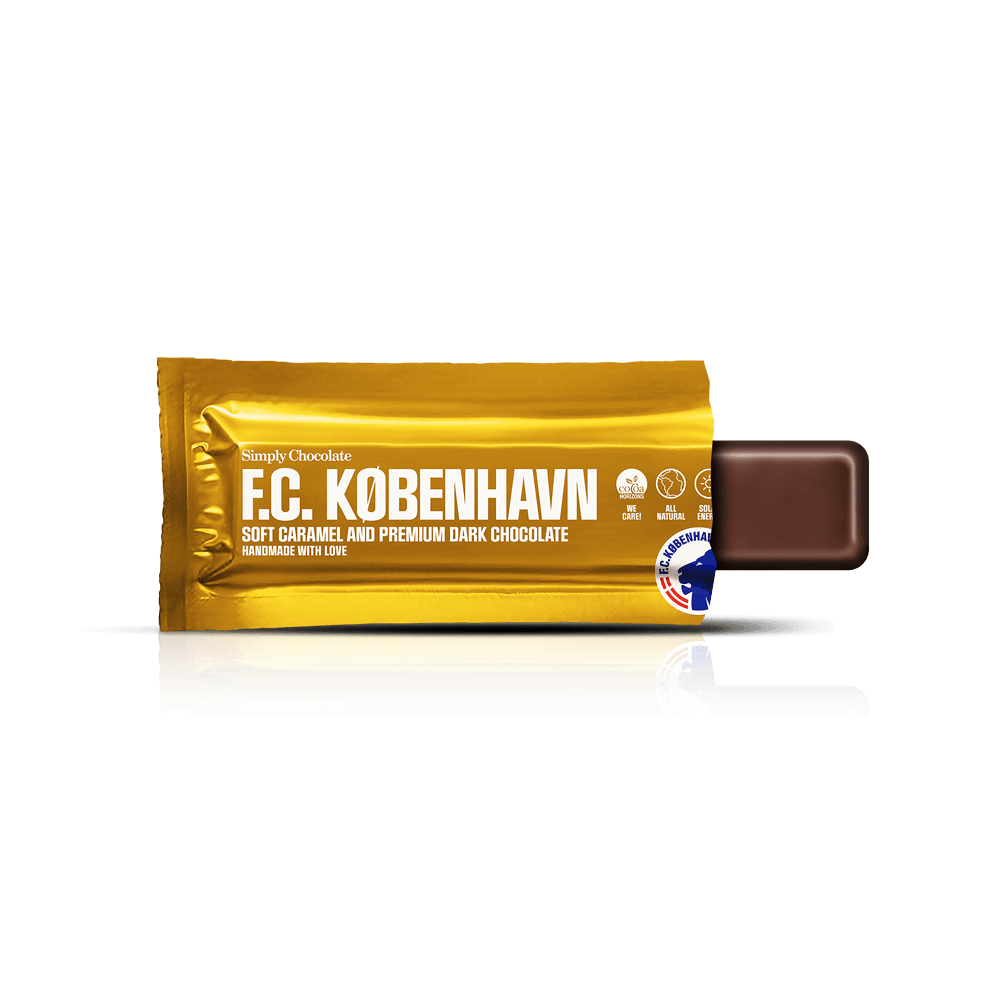 FCK Danish Champions 2022 chocolate bar | Soft caramel and premium dark chocolate