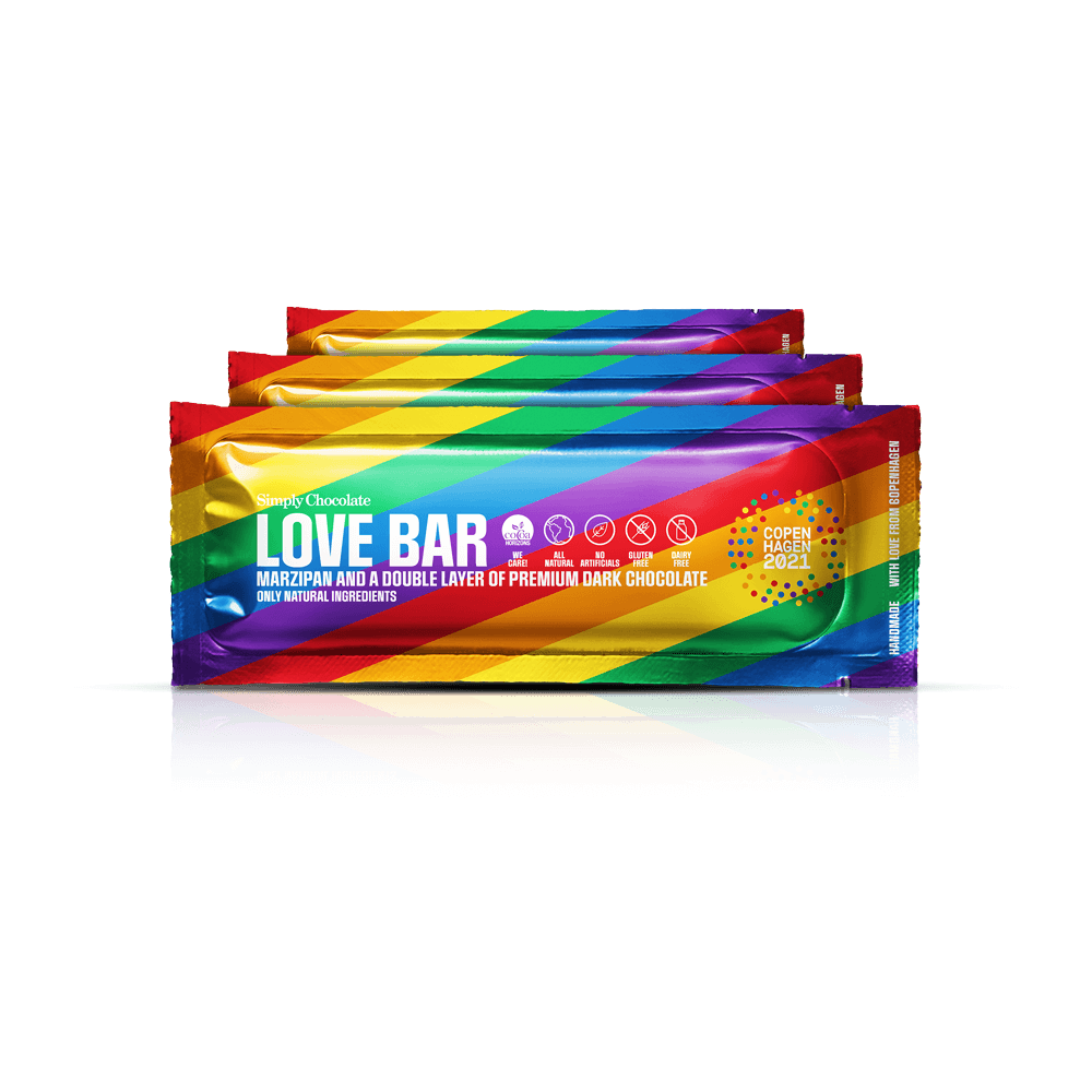 Love 12-pack | Marzipan and a double layer of premium dark chocolate