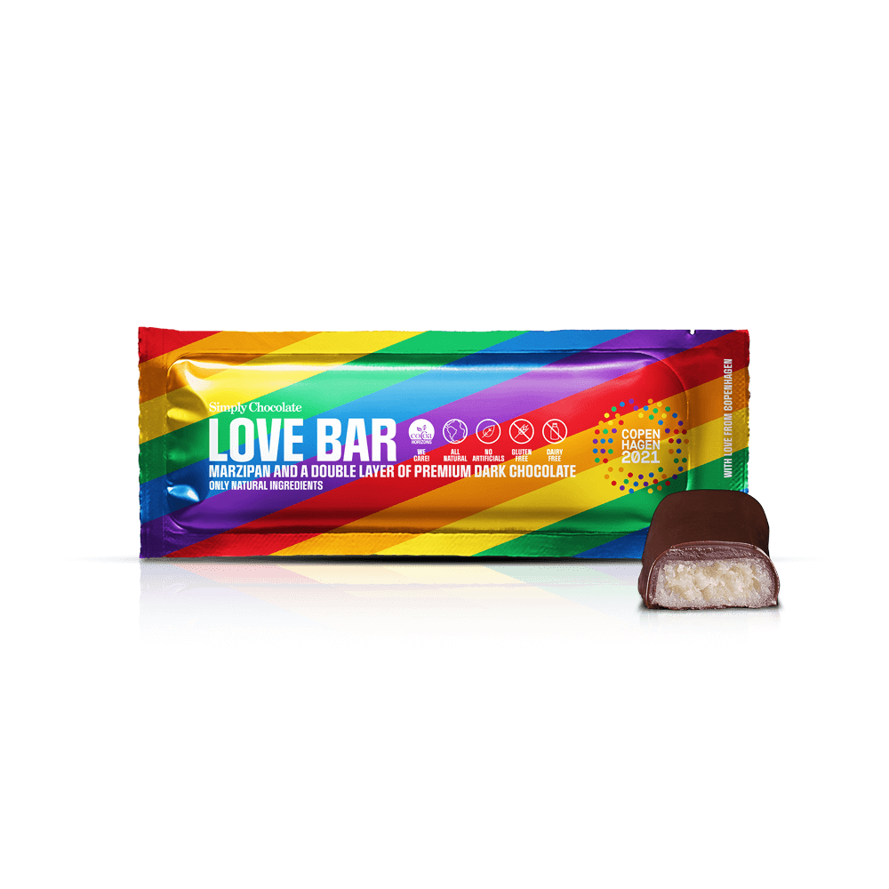Lovebar | Marzipan and a double layer of premium dark chocolate