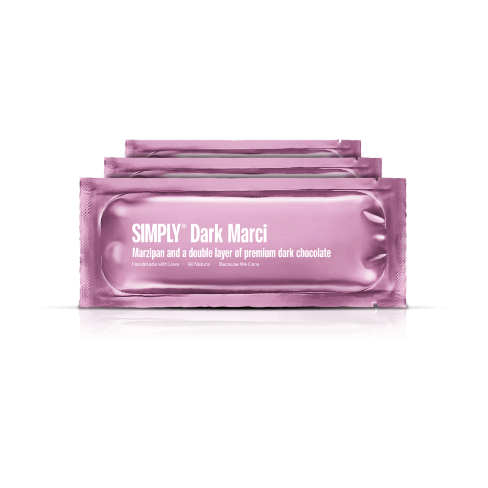 Dark Marci 12-pack | Marzipan and a double layer of dark chocolate