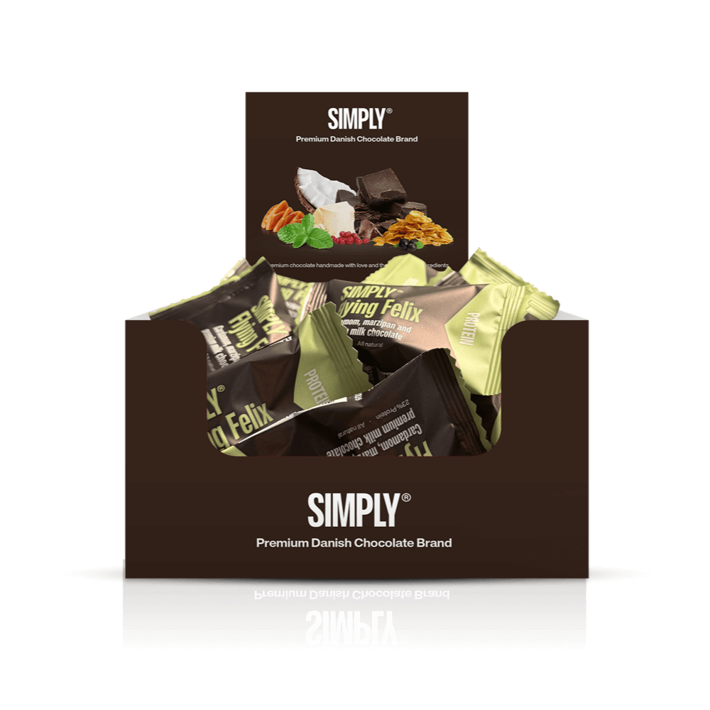 Chocolate Protein Bites Box 75 pcs - Simply® Flying Felix