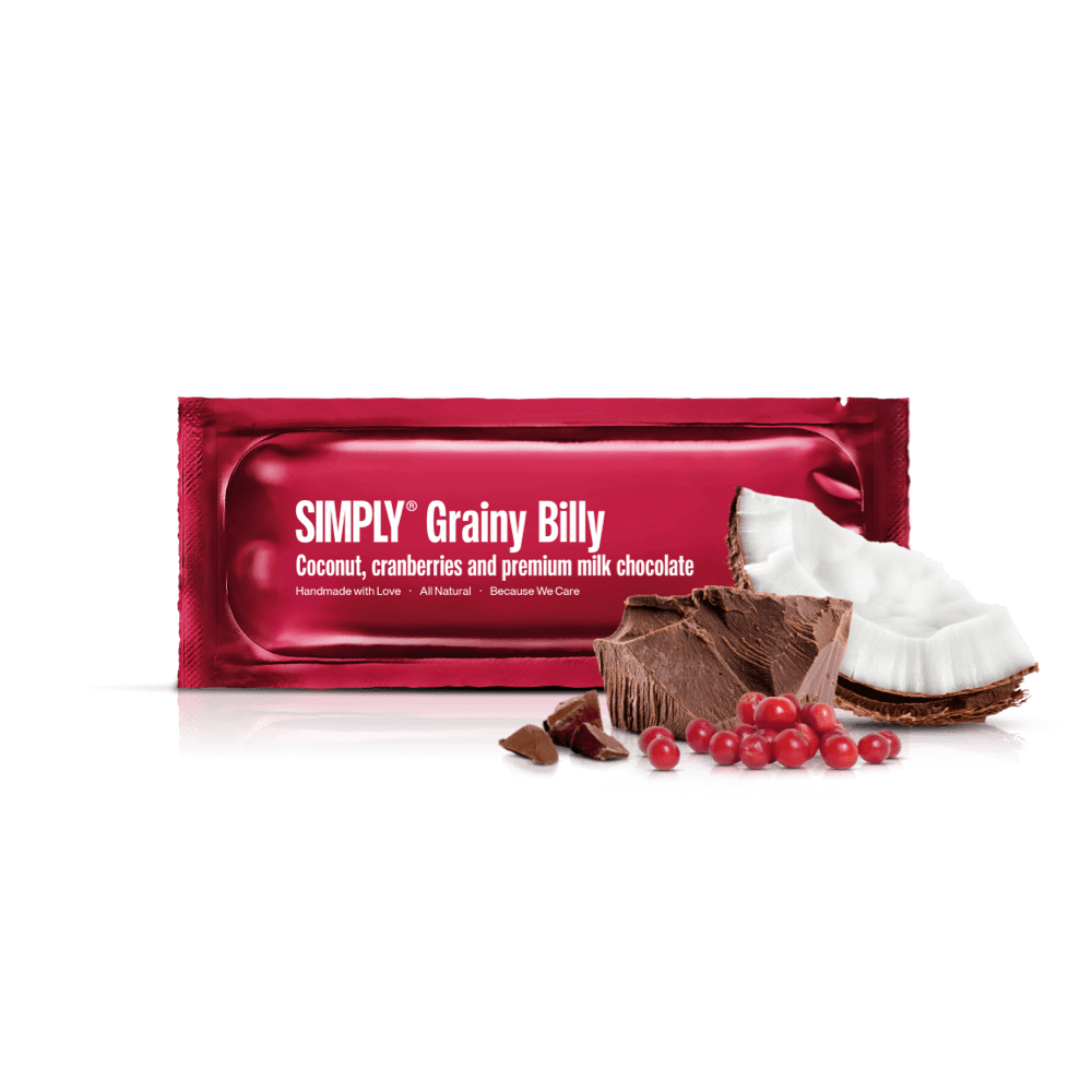 Grainy Billy | Coconut, cranberry and premium milk chocolate