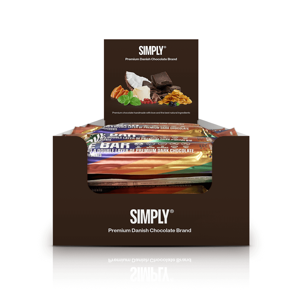 Simply® Love Bar | Marzipan and a double layer of premium dark chocolate