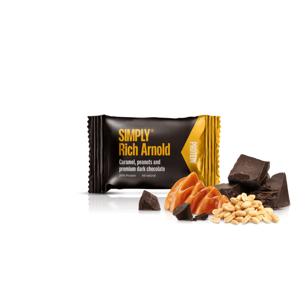 Protein bites - Caramel, peanuts, and dark chocolate | Simply® Rich Arnold - 75 pcs.