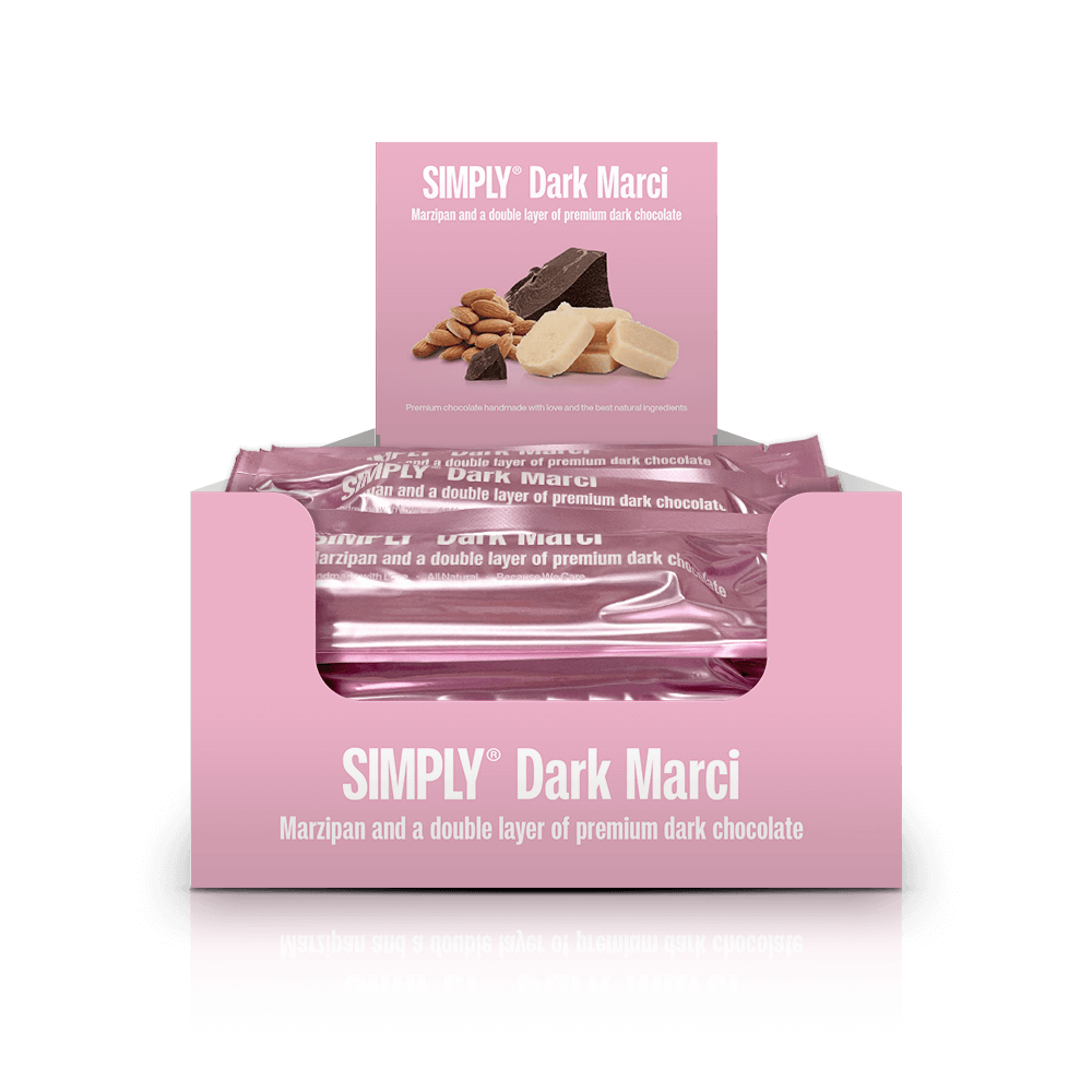 Simply® Dark Marci | Marcipan og et tykt lag premium mørk chokolade - Chocolate Bars - Simply®
