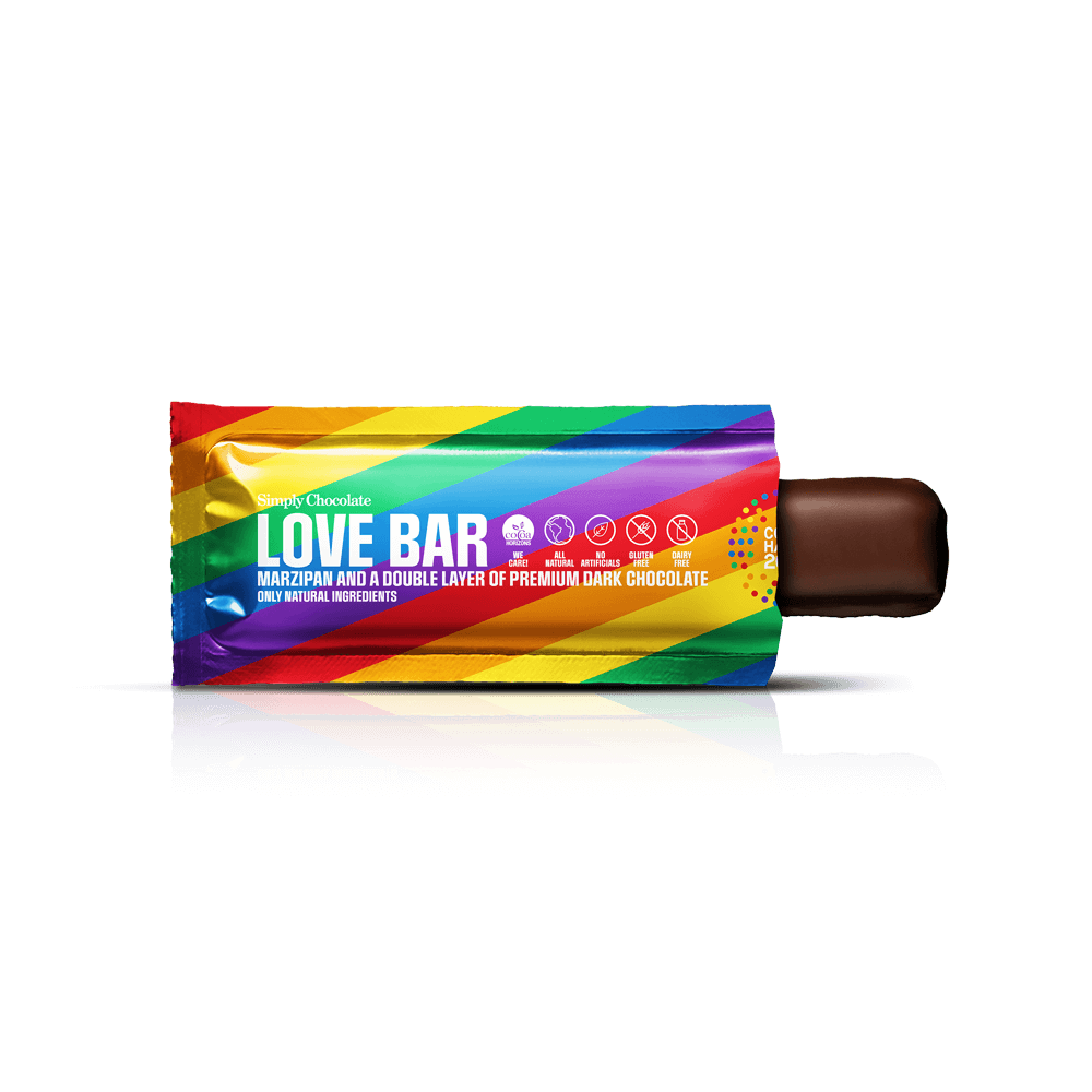 Lovebar | Marzipan and a double layer of premium dark chocolate
