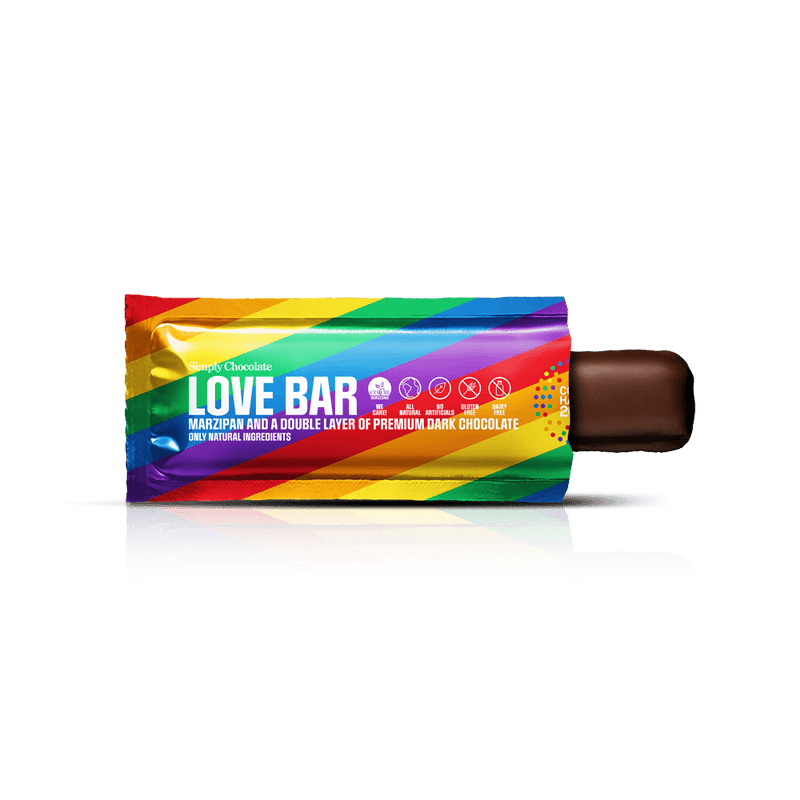 Love 12-pack | Marzipan and a double layer of premium dark chocolate
