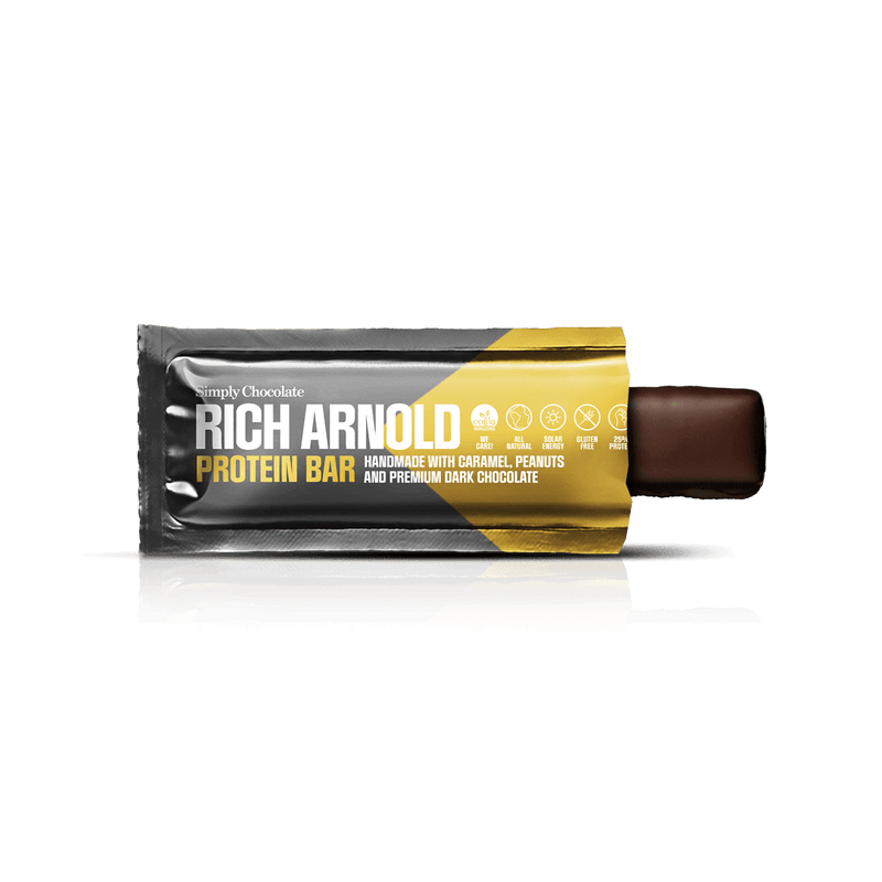 Rich Arnold 12 Pack | Protein bar with caramel, peanuts and premium dark chocolate