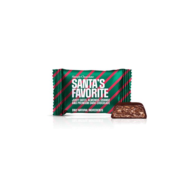 Santa's Favorite - Box with 75 pcs. bites | Juicy dates, almonds, orange and premium dark chocolate