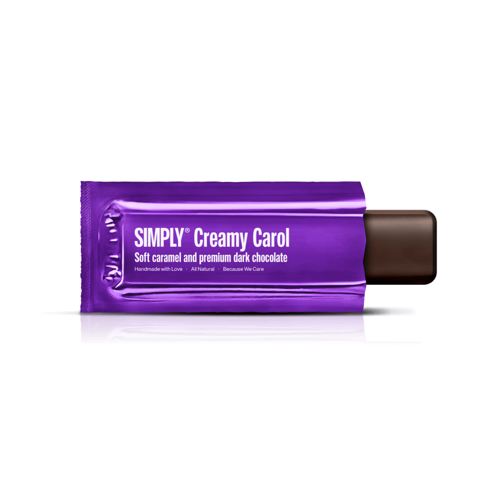 Simply® Creamy Carol | Soft caramel and premium dark chocolate