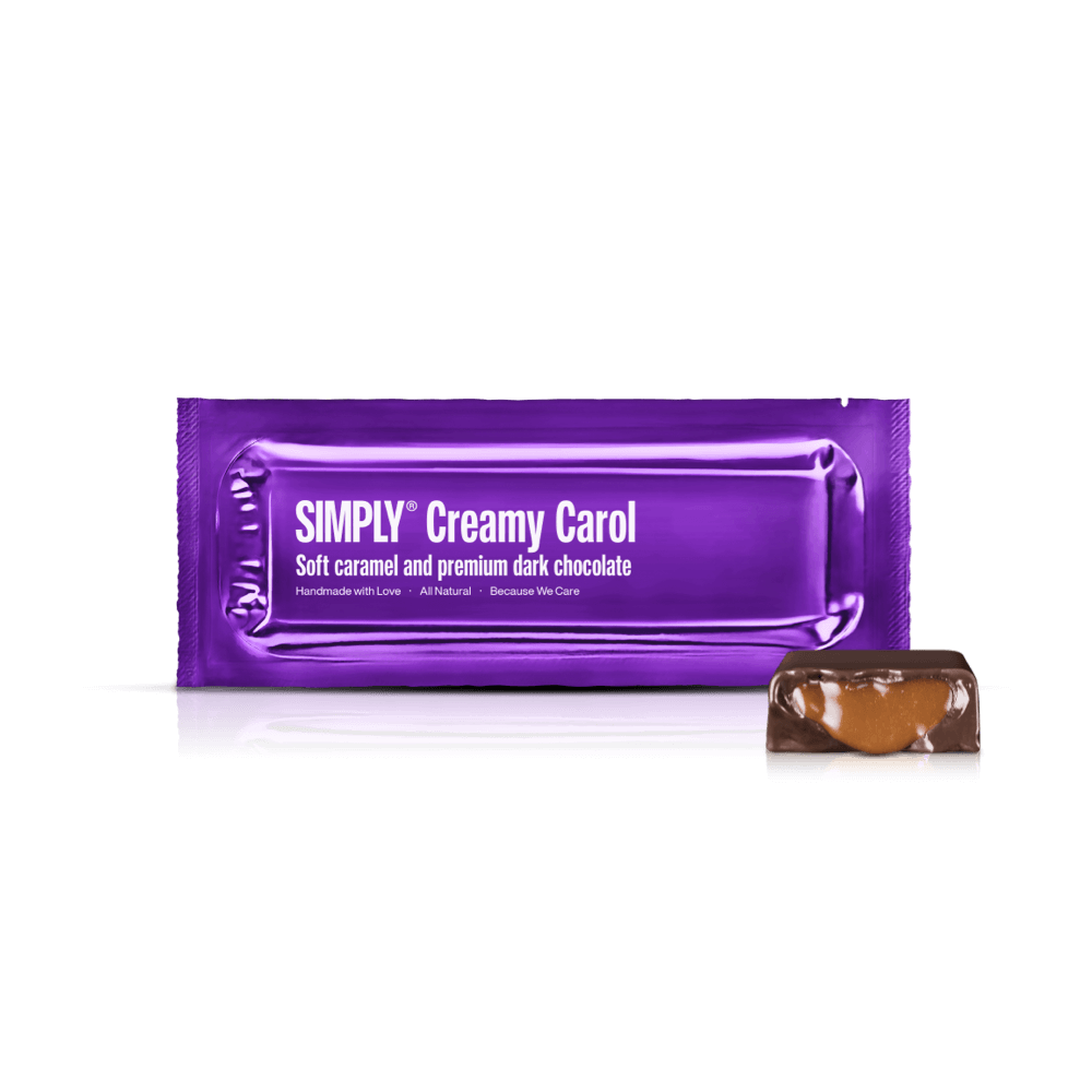 Simply® Creamy Carol | Soft caramel and premium dark chocolate