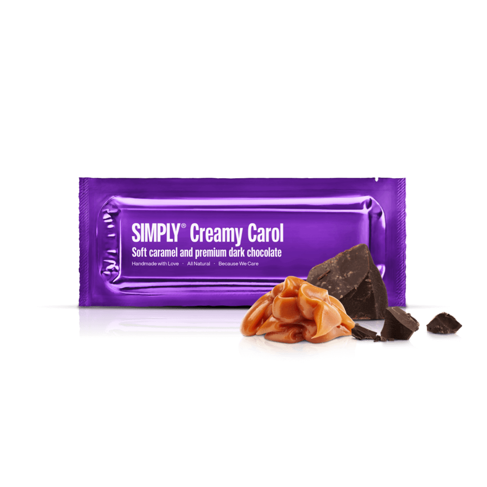 Simply® Creamy Carol | Soft caramel and premium dark chocolate