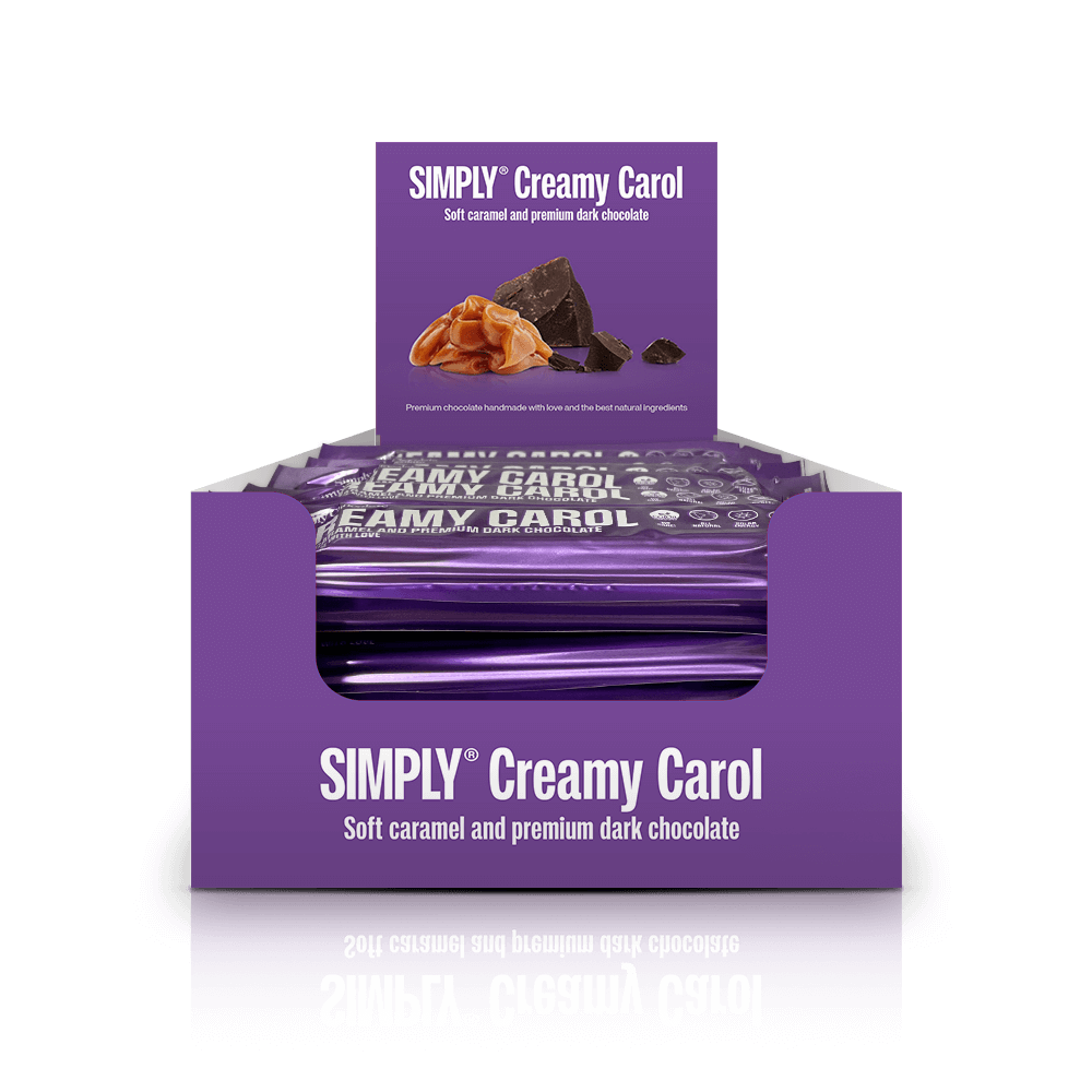 Simply® Creamy Carol | Soft caramel and premium dark chocolate