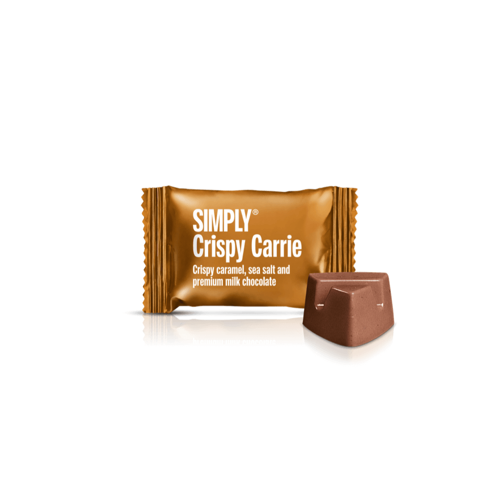 Simply® Crispy Carrie - 75 Bites | Crunchy caramel, sea salt and premium milk chocolate