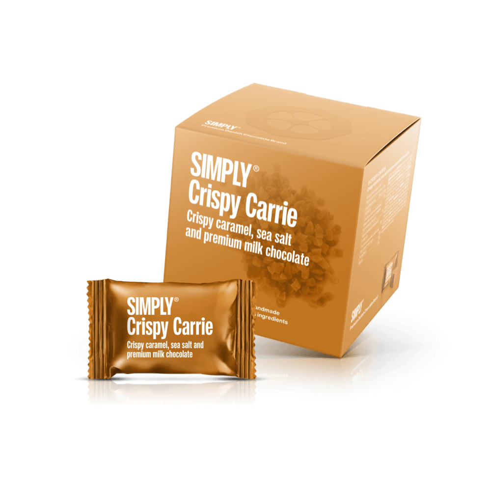 Crispy Carrie - Cube with 9 pcs. bites | Crunchy caramel, sea salt and milk chocolate 