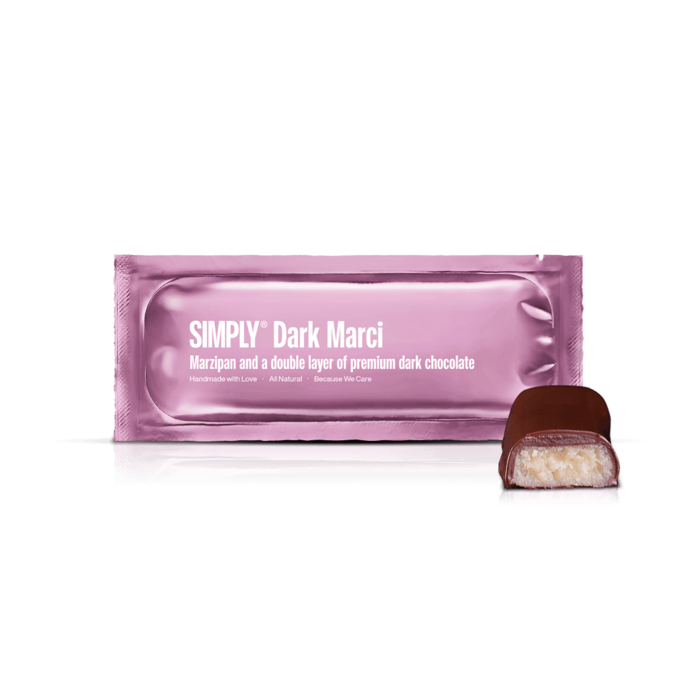 Simply® Dark Marci | Marzipan and a double layer of premium dark chocolate