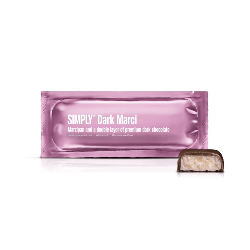 Simply® Dark Marci |Marzipan and a thick layer of premium dark chocolate