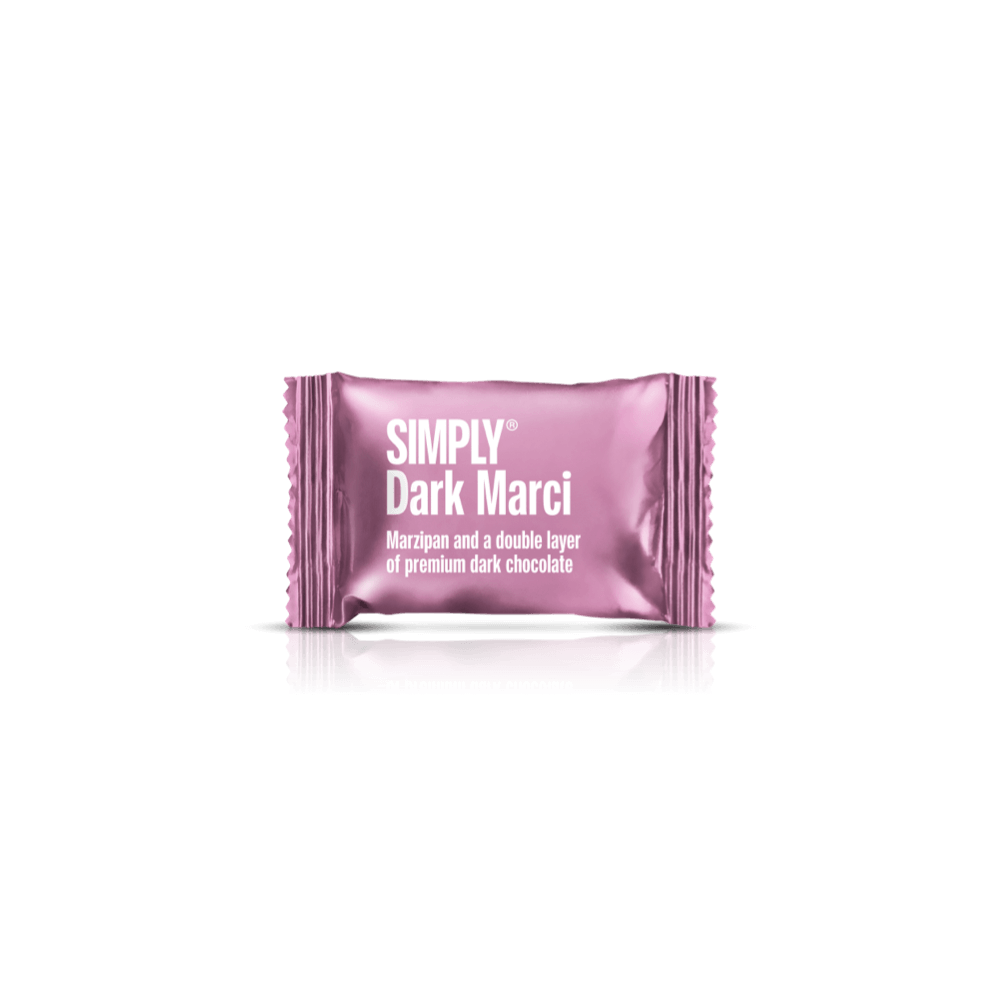 Dark Marci - Box with 75 pcs. bites | Marzipan and a double layer of premium dark chocolate