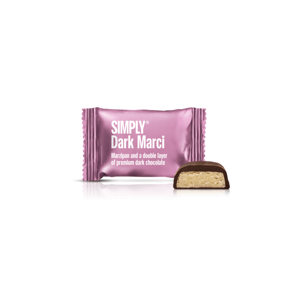 Simply® Dark Marci - 75 Bites | Marzipan and a double layer of premium dark chocolate