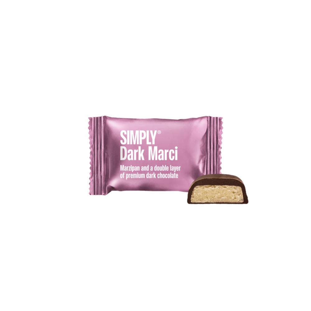 Simply® Dark Marci - 75 Bites | Marzipan and a double layer of premium dark chocolate