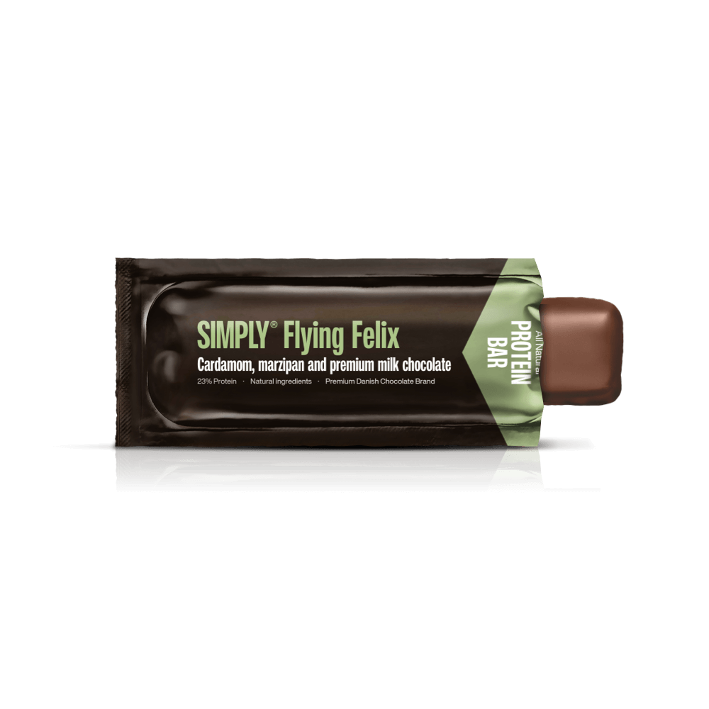 Simply® Flying Felix Protein Bar | Cardamom, Marzipan, and Premium Milk Chocolate