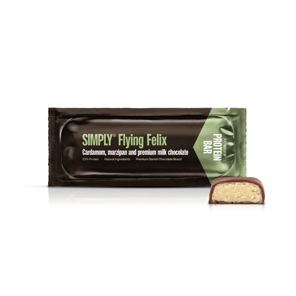 Simply® Flying Felix Protein Bar | Cardamom, Marzipan, and Premium Milk Chocolate