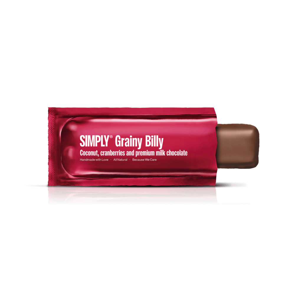 Simply® Grainy Billy | Coconut, cranberry and premium milk chocolate