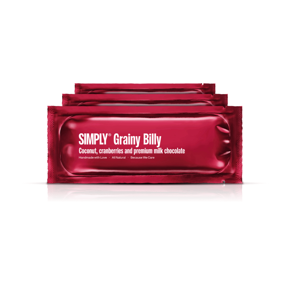 Grainy Billy 12-pack | Coconut, cranberry and milk chocolate
