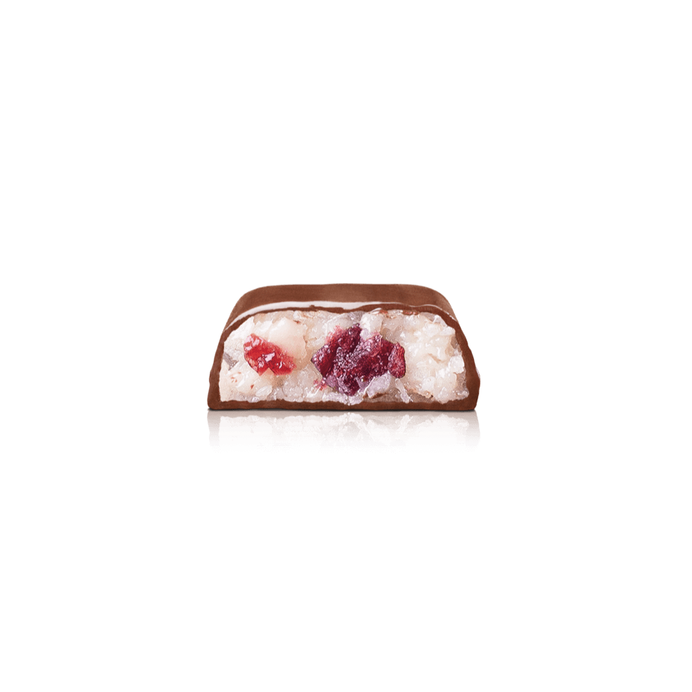 New Grainy Billy - Cube with 9 pcs. bites | Coconut, cranberry and milk chocolate