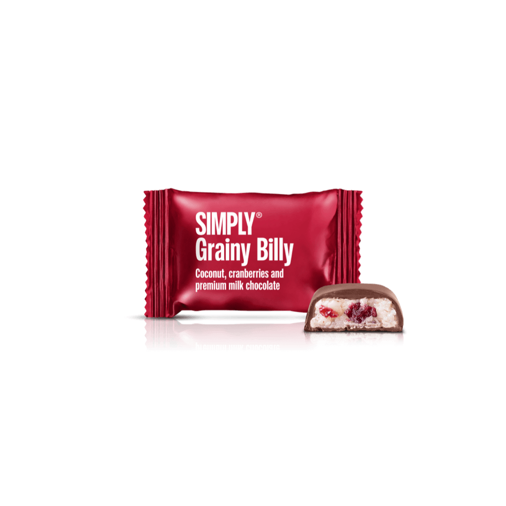 Simply® Grainy Billy - 75 Bites | Coconut, cranberry and premium milk chocolate