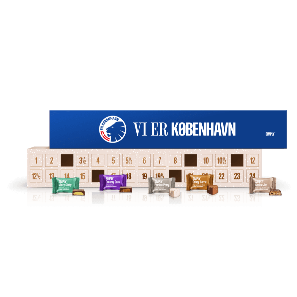 F.C. København chokoladejulekalender | Få to FCK proteinbarer i gave