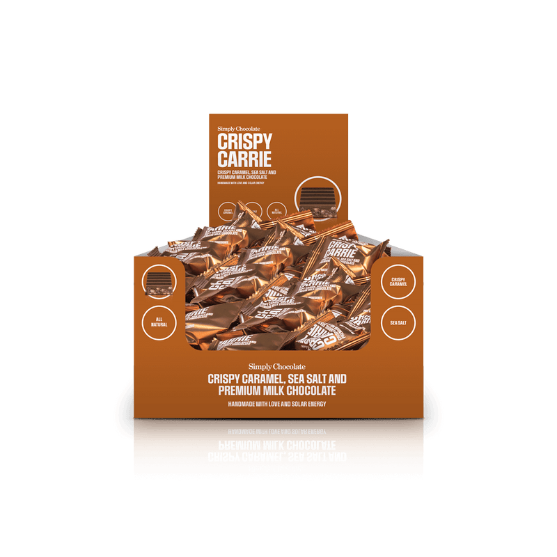 Crispy Carrie - Box with 75 pcs. bites | Crunchy caramel, sea salt and premium milk chocolate