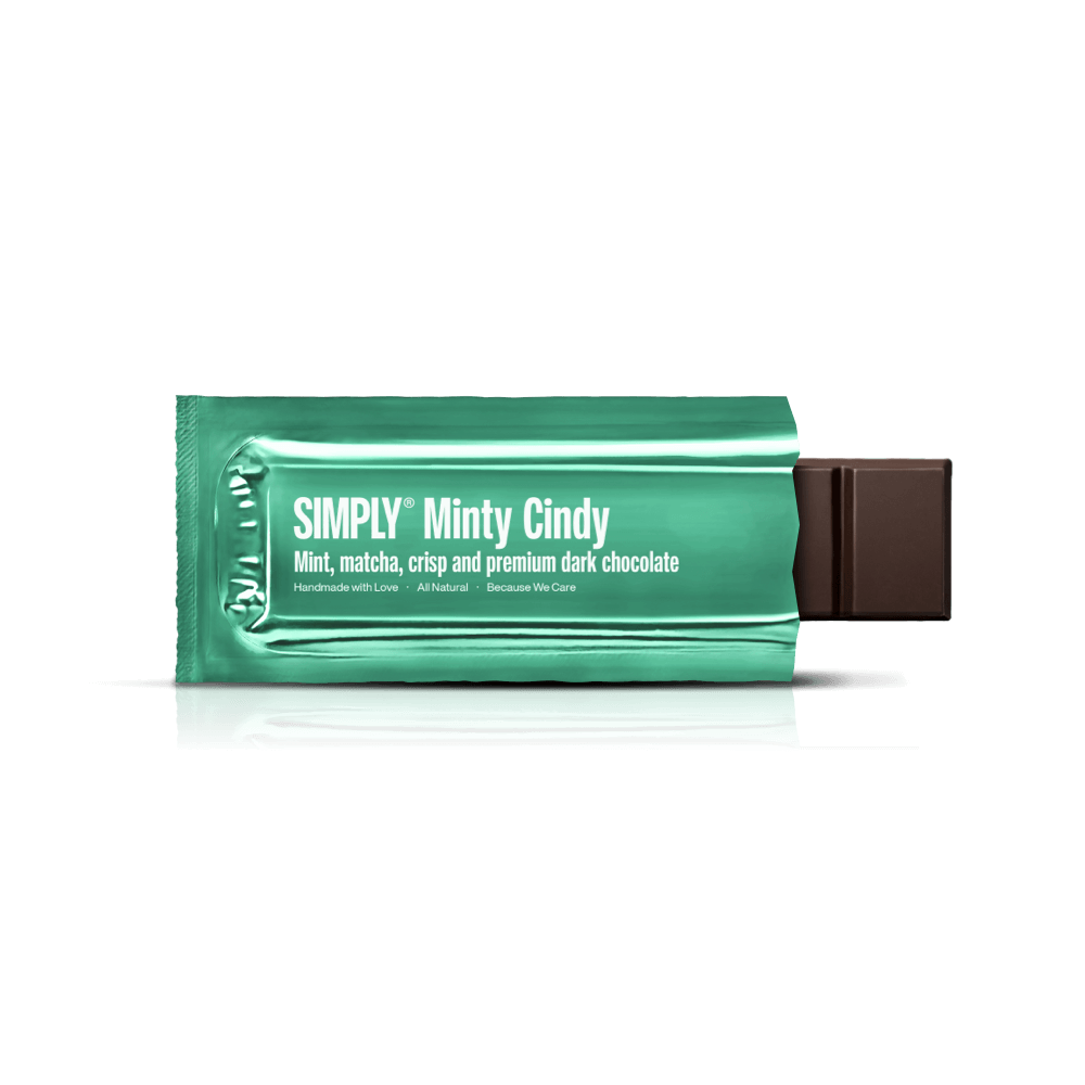 Simply® Minty Cindy | Mint, matcha tea, crisp, and premium dark chocolate.