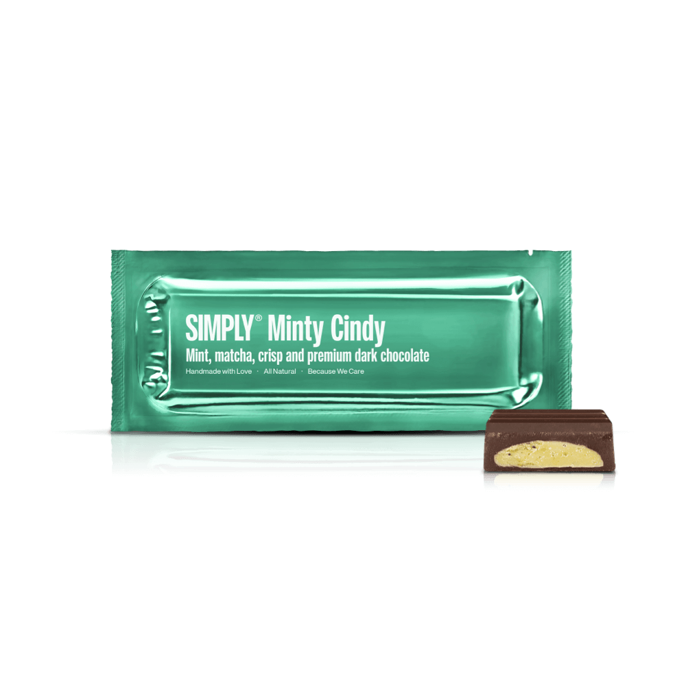 Simply® Minty Cindy | Mint, matcha tea, crisp, and premium dark chocolate.