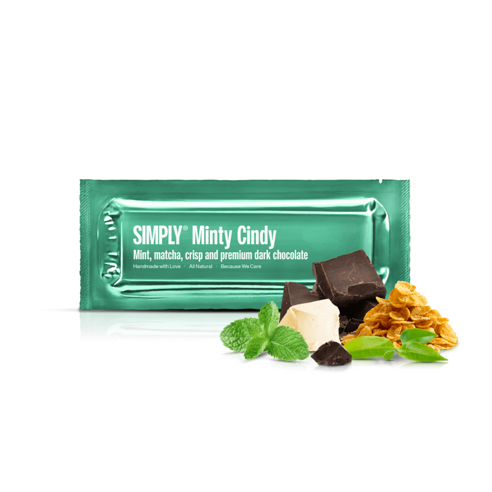 Simply® Minty Cindy | Mint, matcha tea, crisp, and premium dark chocolate.