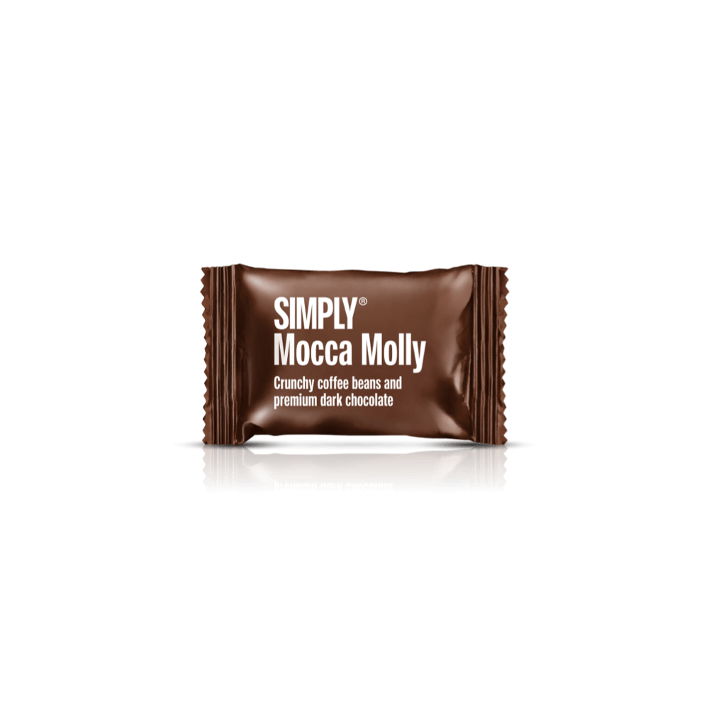 Mocca Molly - Box with 75 pcs. bites | Crunchy coffee beans and dark chocolate
