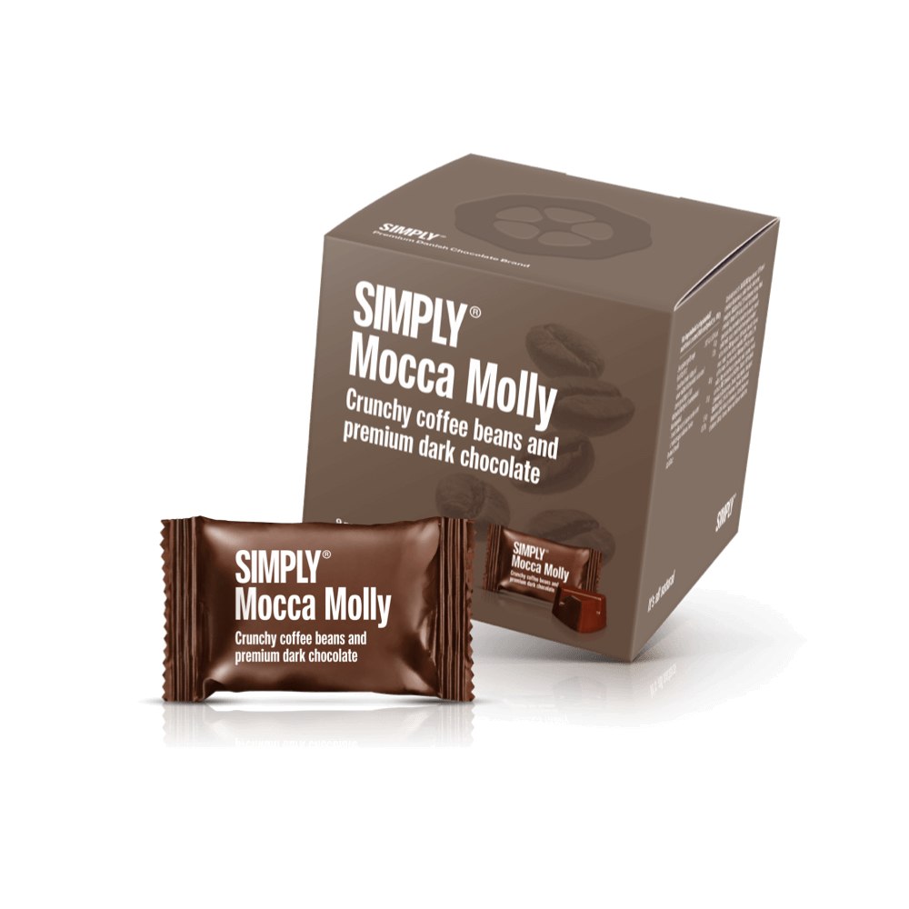 Simply® Mocca Molly - Cube with bites | Crunchy coffee beans and premium dark chocolate