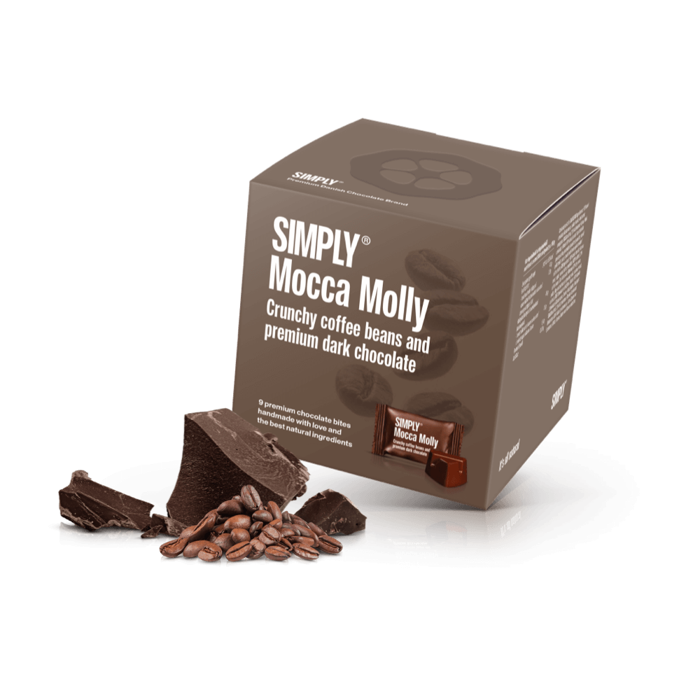 Simply® Mocca Molly - Cube with bites | Crunchy coffee beans and premium dark chocolate