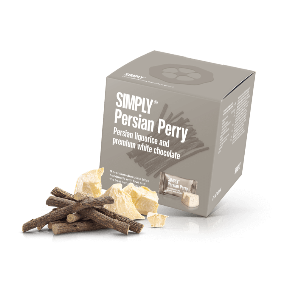 Simply® Persian Perry - Cube with bites | Persian liquorice and white chocolate