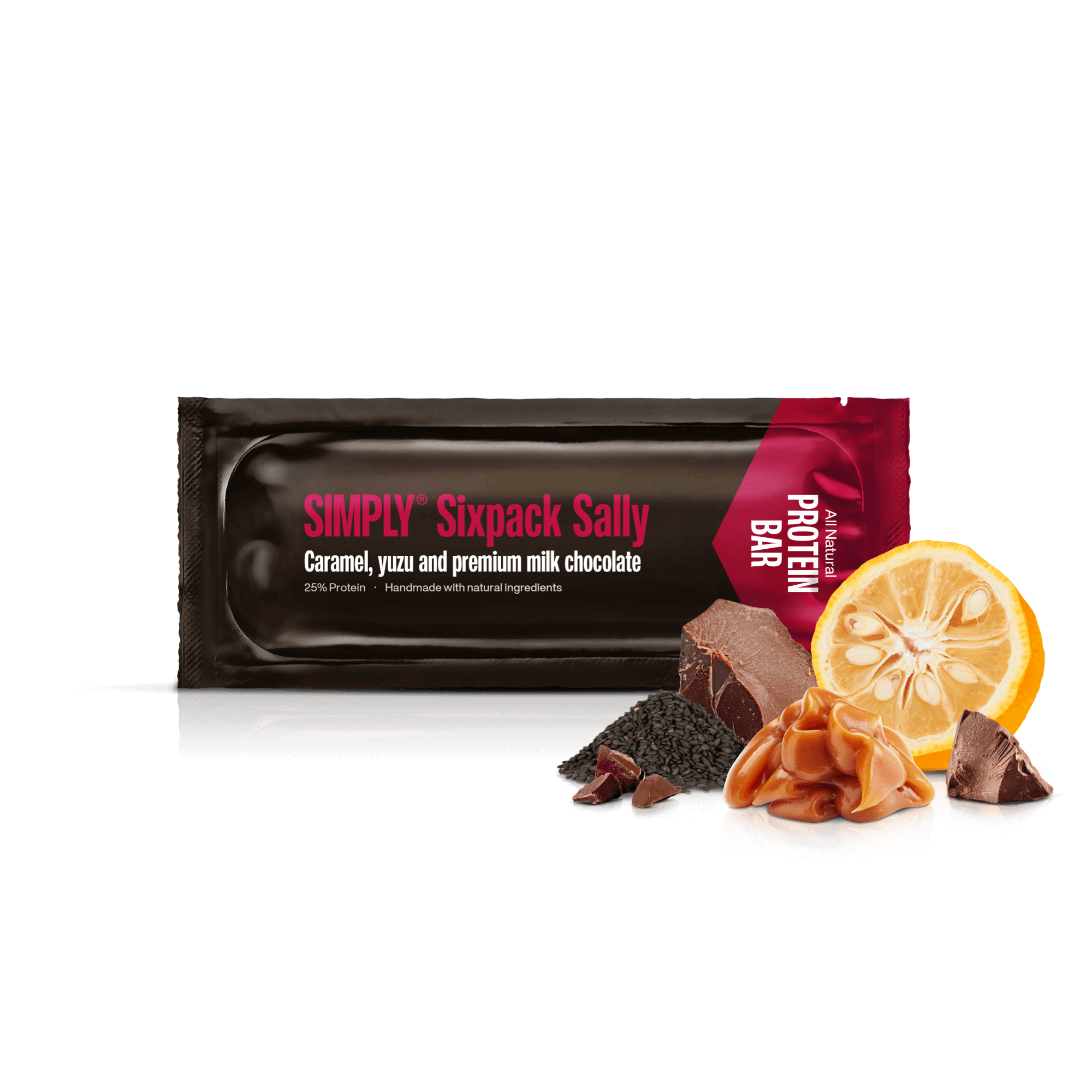Chocolate Protein Bar Box 30 pcs - Simply® Sixpack Sally 