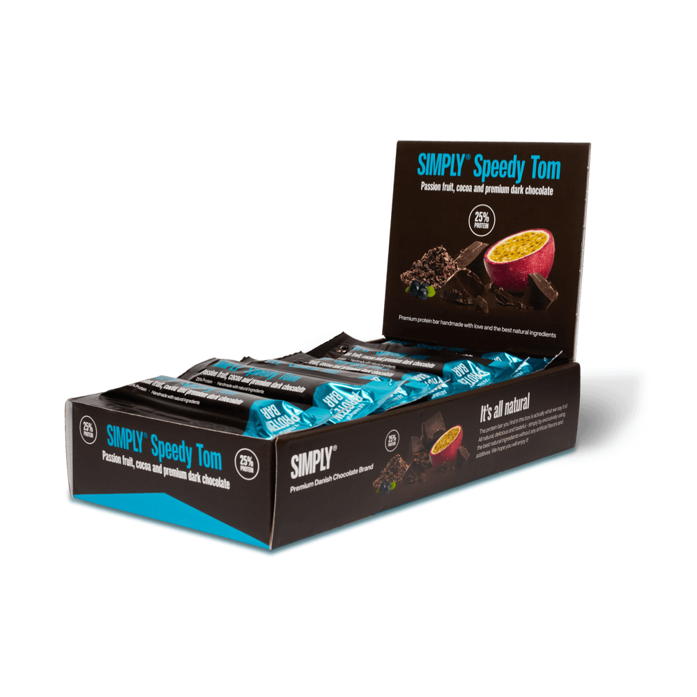 Cocoa, passion fruit & premium dark chocolate | Simply® Speedy Tom – 15 pcs.