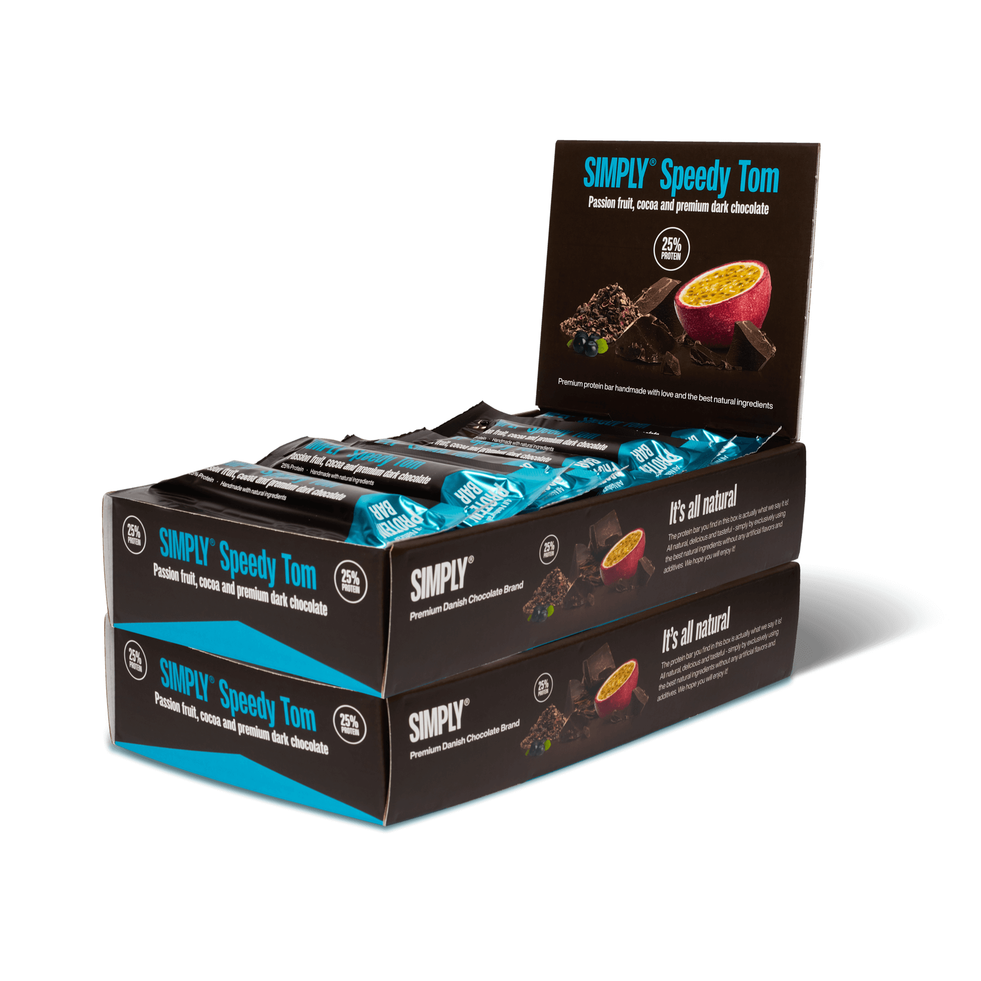 Cocoa, passion fruit & premium dark chocolate | Simply® Speedy Tom – 30 pcs.