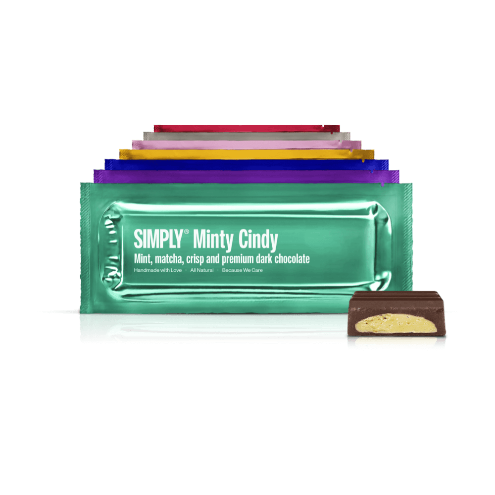 For all your senses 18-pack | Smagspakke med 9 forskellige varianter - Chocolate Bars - Simply®