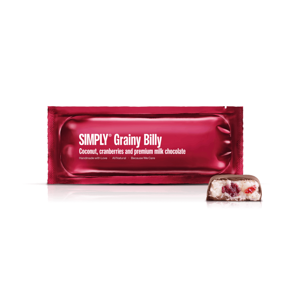 Simply® Grainy Billy | Coconut, cranberry and premium milk chocolate