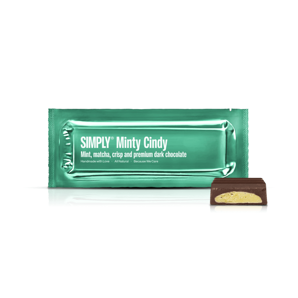 Simply® Minty Cindy | Mint, matcha tea, crisp, and premium dark chocolate.