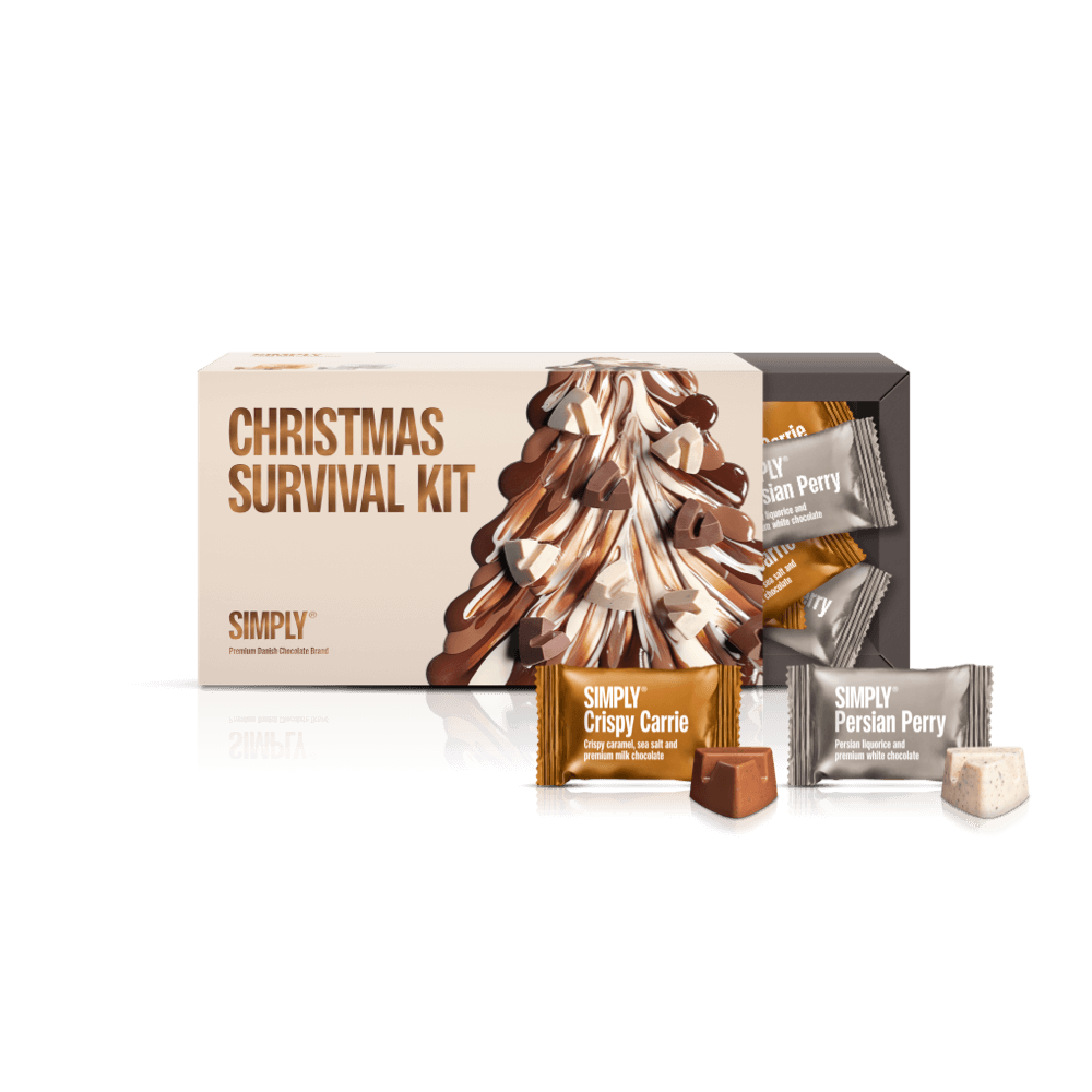 Christmas Survival Kit | Gaveæske med 18 stk. Bites - Cubes box - Simply®