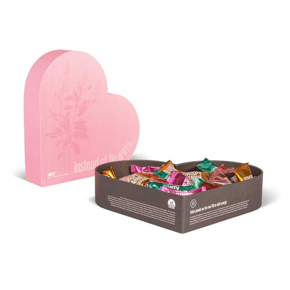 Premium Heartbox | Exclusive gift box with 40 pcs. mix chocolate bites